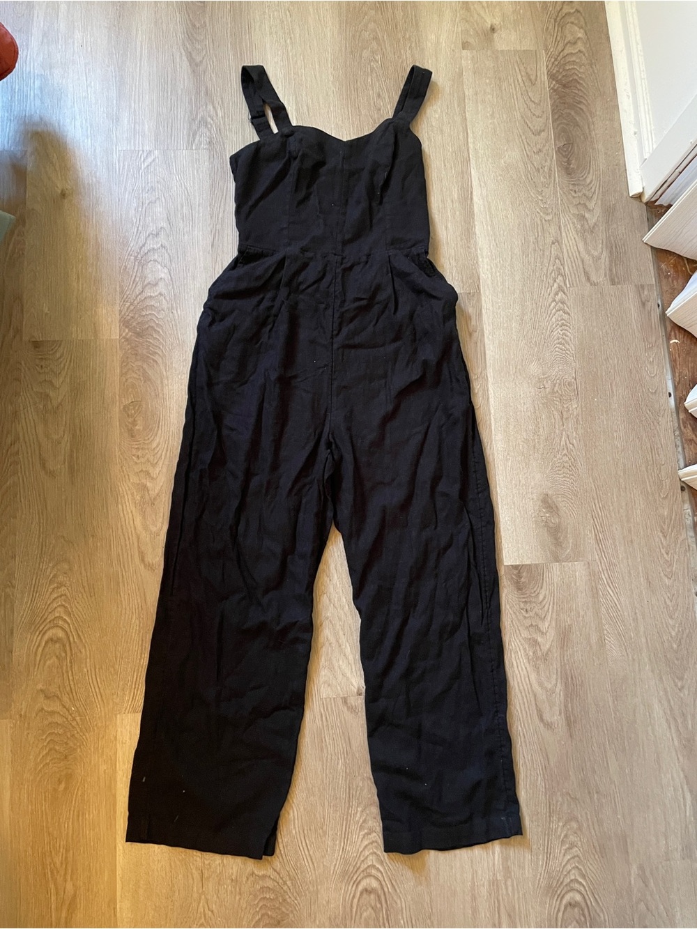 Old Navy Black Wide-Leg Strap Jumpsuit